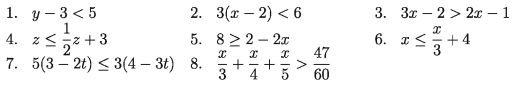 Inequality exercises - 6.1