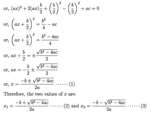 Quadratic equations of one variable and their solutions