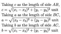Area of triangles