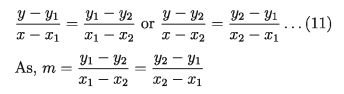Equation of Straight Lines