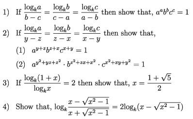 Exponential and Logarithmic Function exercises - 9.2