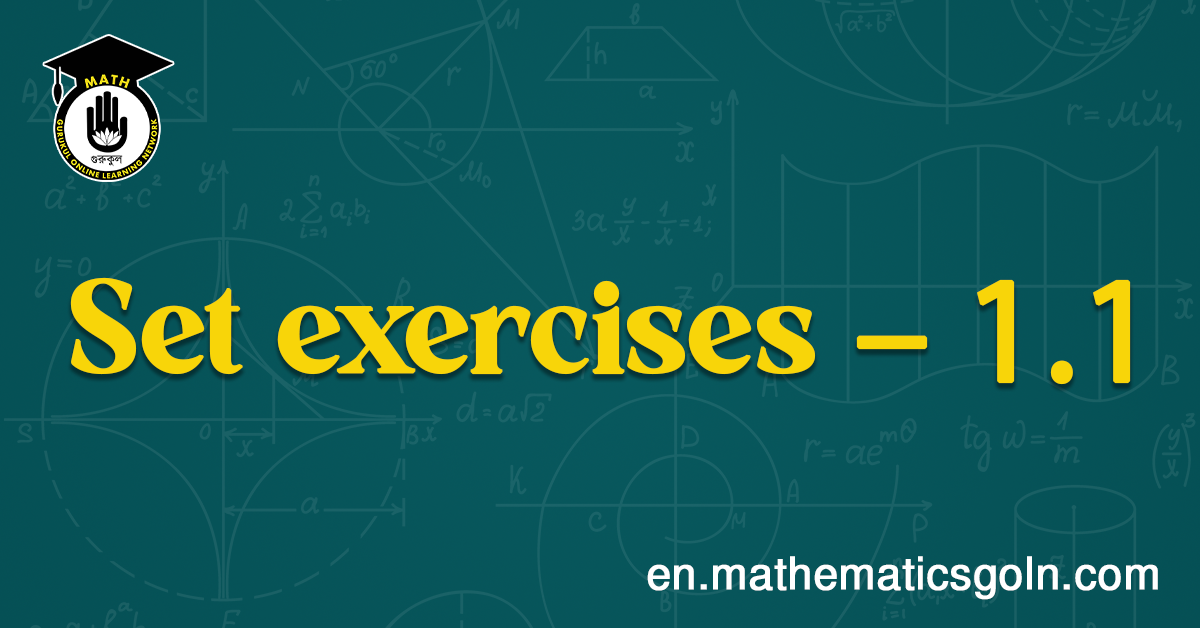 Set exercises 1.1