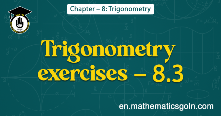 Trigonometry exercises - 8.3