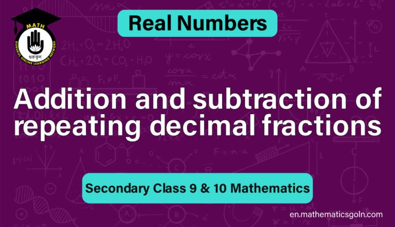 Addition and subtraction of repeating decimal fractions
