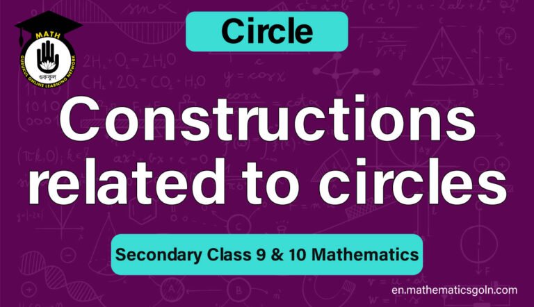 Constructions related to circles