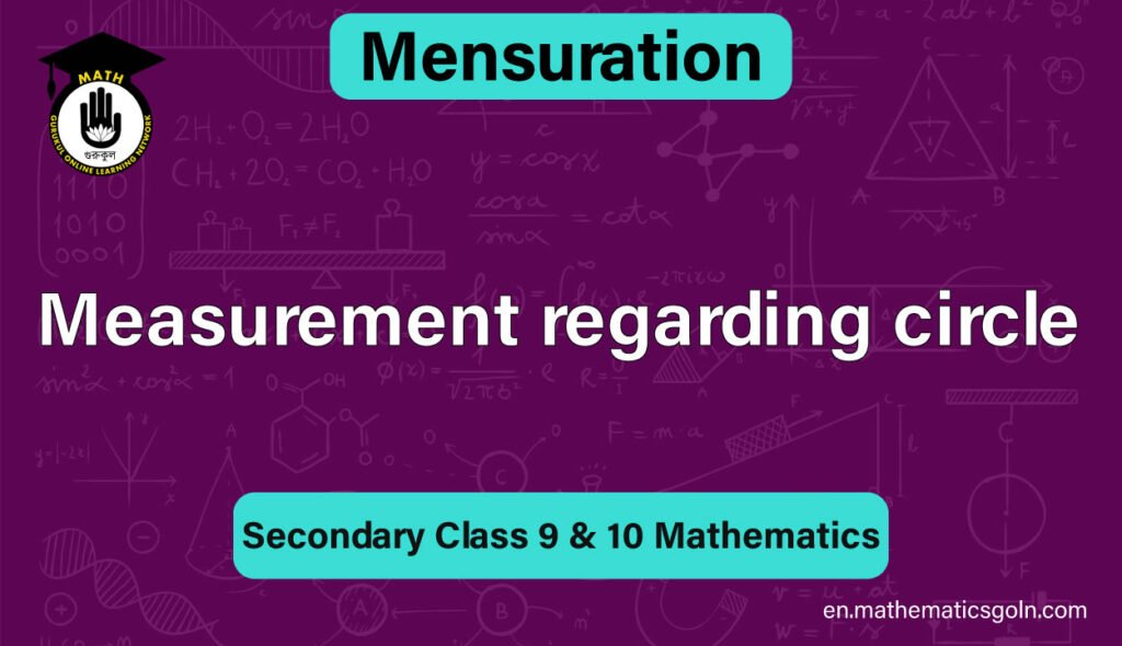 Measurement regarding circle