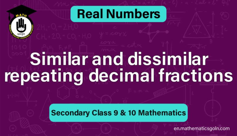 Similar and dissimilar repeating decimal fractions