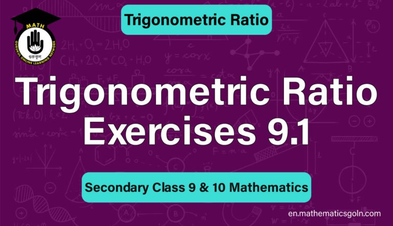 Trigonometric Ratio Exercises 9.1